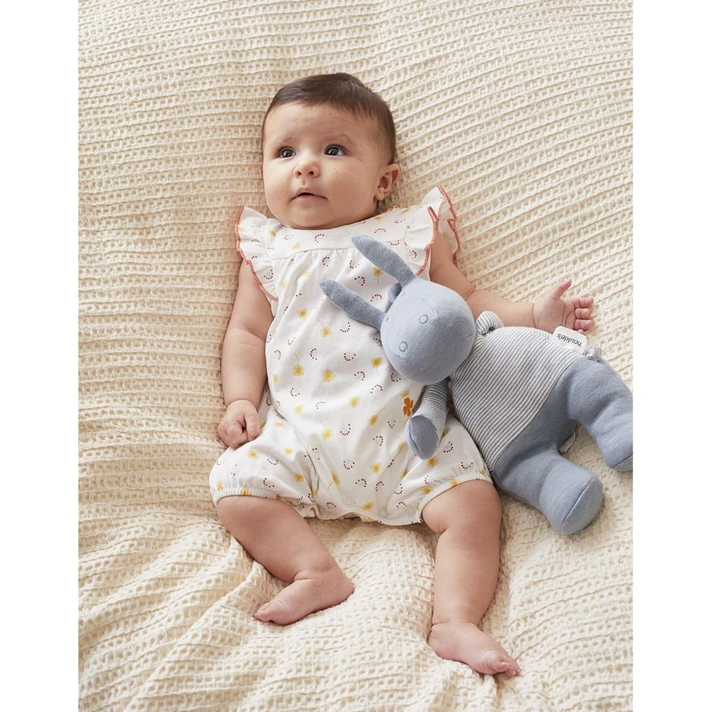 Pyjama Combishort été Coton Bio Fleuri 9 Mois – Image 6