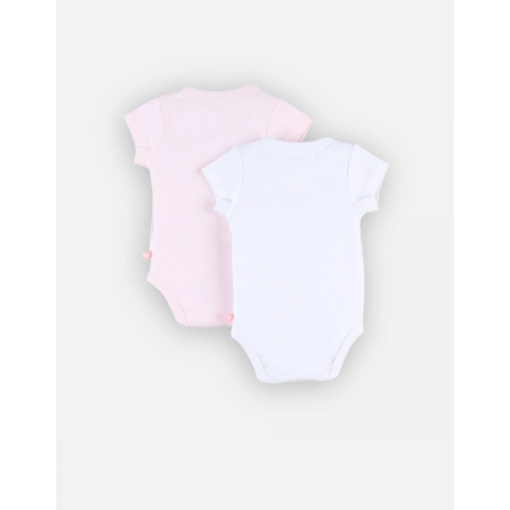 Lot De 2 Body Croisés Manches Courtes Rose/blanc 0 Mois – Image 2