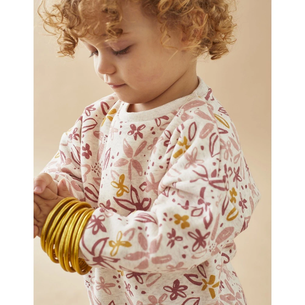 Ensemble Sweat Fleurs + Joggging Bleu 3 Mois – Image 4