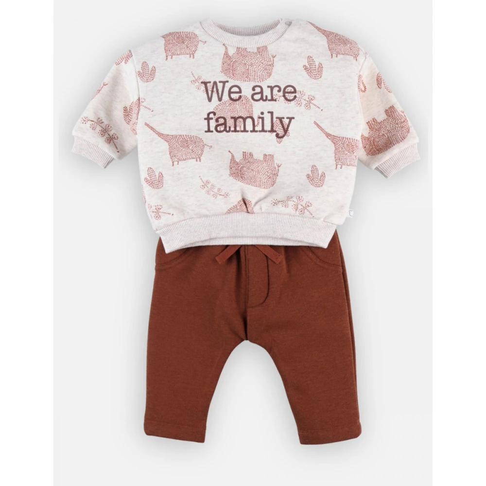 Ensemble Sweat éléphant + Jogging Caramel 1 Mois – Image 2