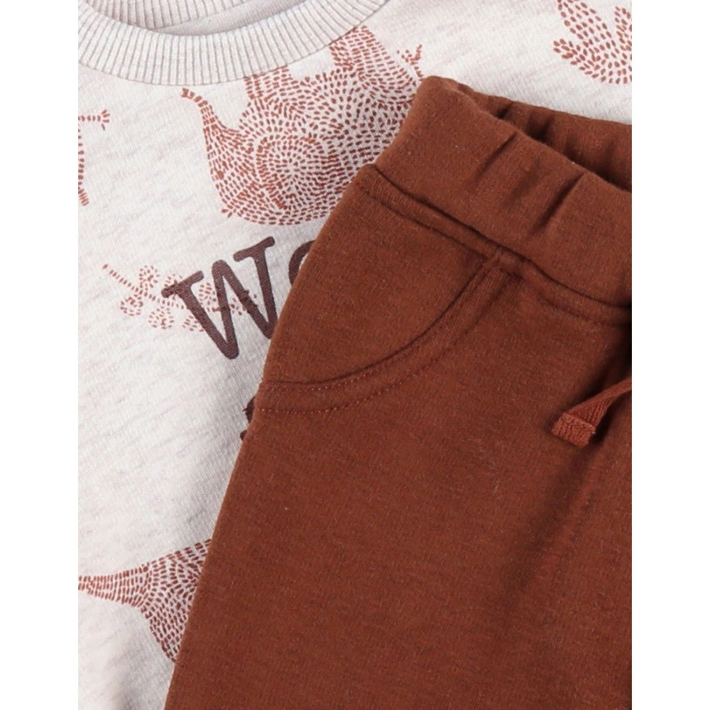 Ensemble Sweat éléphant + Jogging Caramel 1 Mois – Image 3