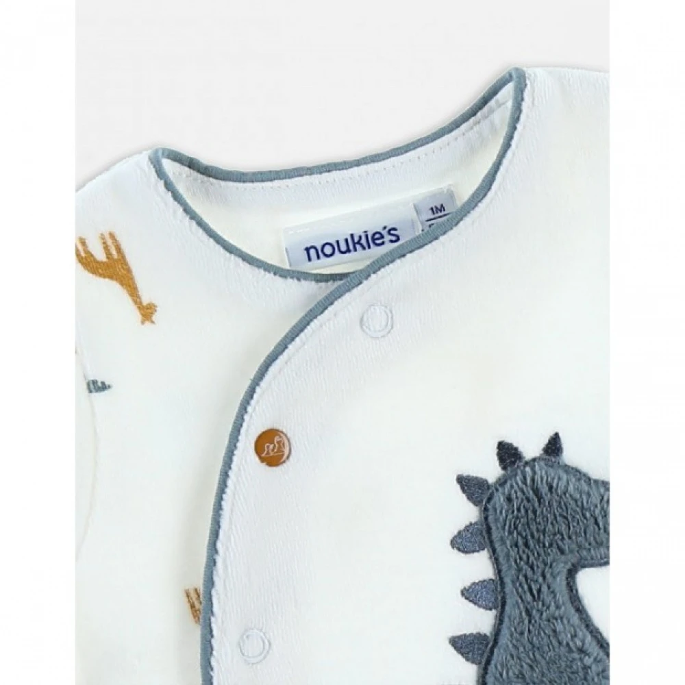 Pyjama Bébé En Velours Dinosaure - 1 Mois – Image 5