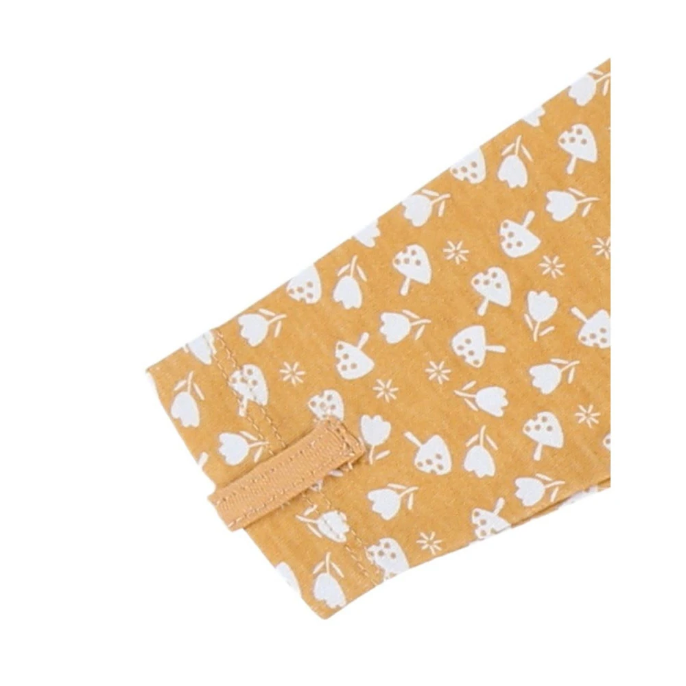 Pyjama 1 Pièce Fleuri En Jersey Moutarde 6 Mois – Image 4