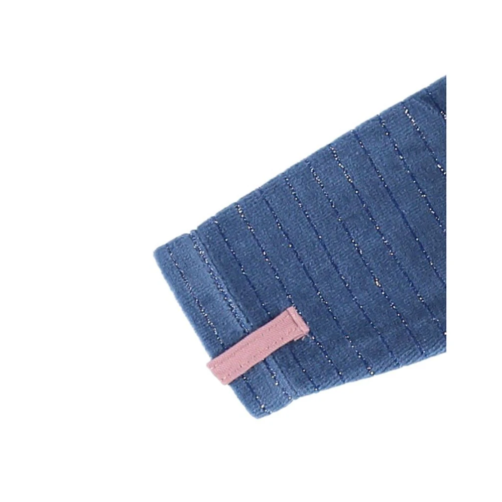 Pyjama 1 Pièce Lapin En Velours Marine 9 Mois – Image 4