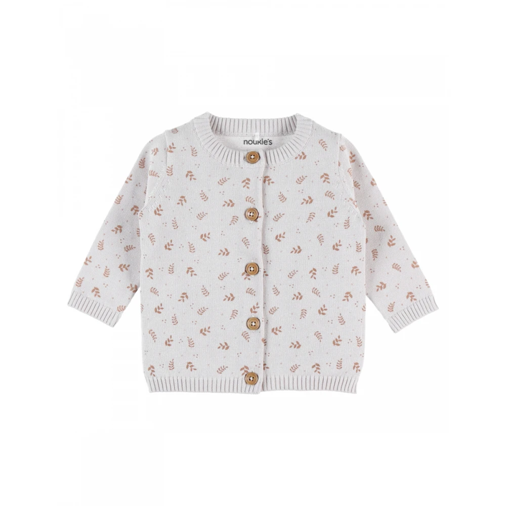 Gilet Fleurs Beige 9 Mois