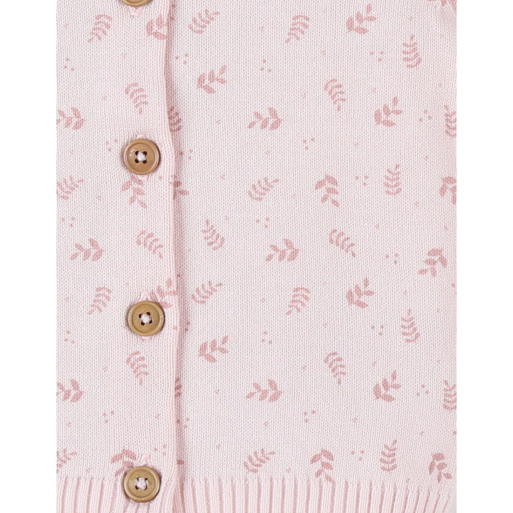 Gilet Maille Rose Fleurs 9 Mois – Image 3