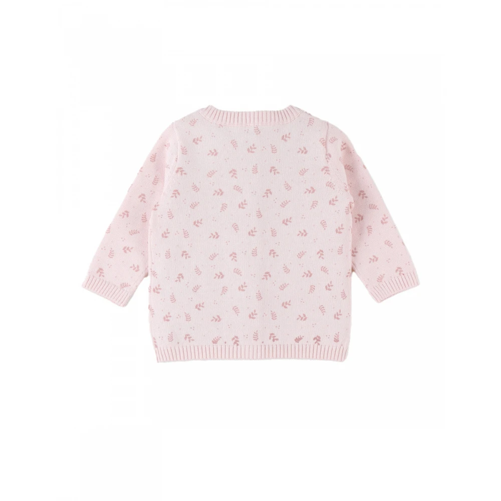 Gilet Maille Rose Fleurs 9 Mois – Image 4