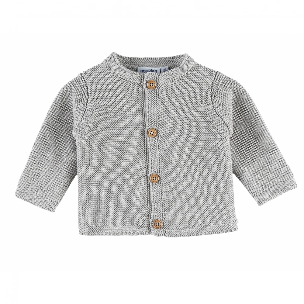 Gilet Maille Gris Chiné 3 Mois