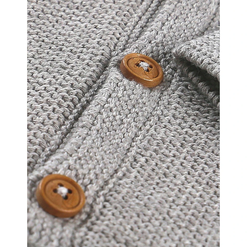 Gilet Maille Gris Chiné 3 Mois – Image 3