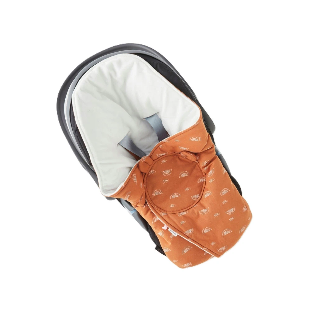 Couverture De Promenade 120 X 95 Cm En Jersey Marron – Image 2