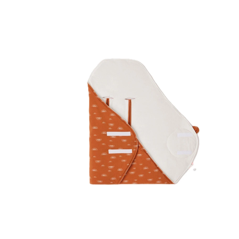 Couverture De Promenade 120 X 95 Cm En Jersey Marron – Image 4