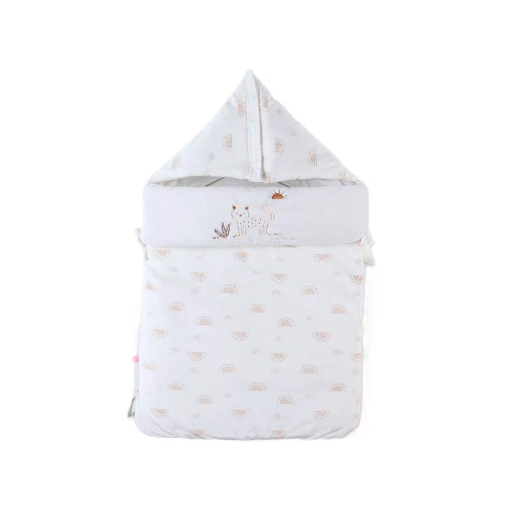 Nid D'ange En Veloudoux écru Motif Soleil