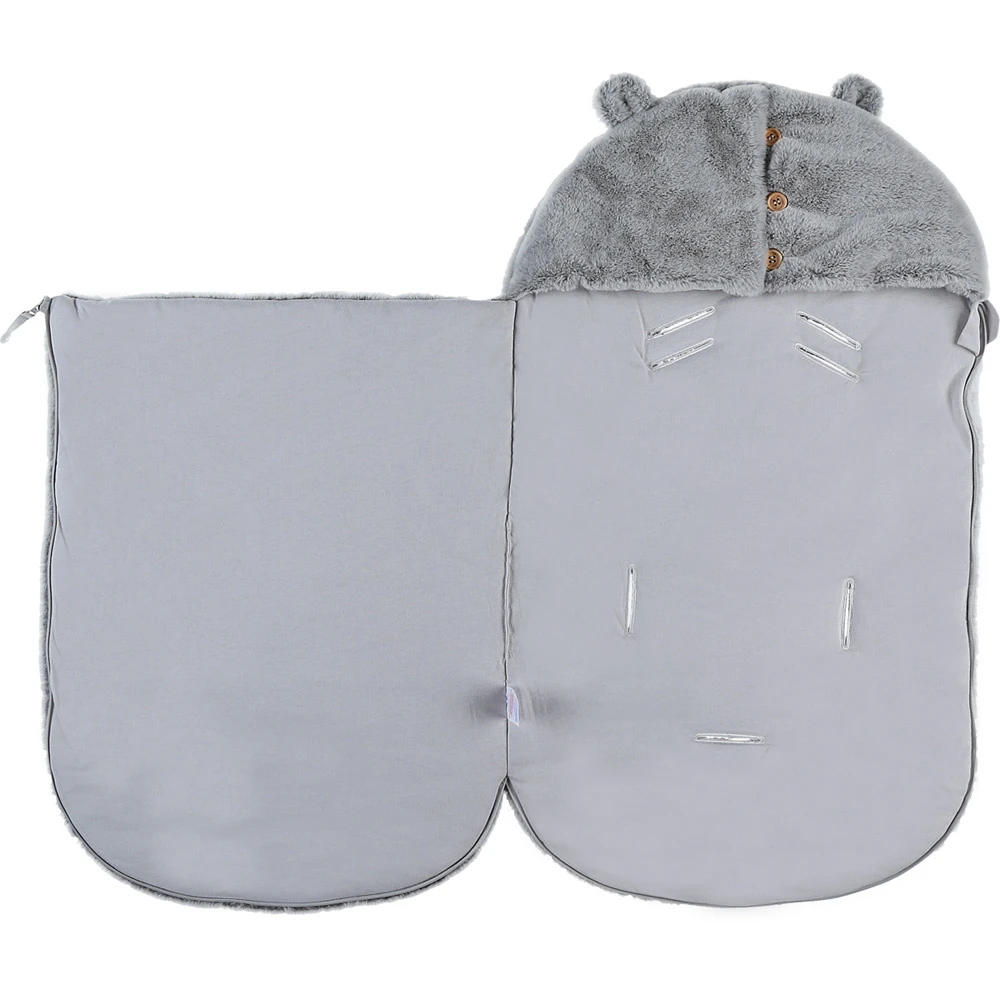 Nid D'ange Gris Clair Fausse Fourrure – Image 4