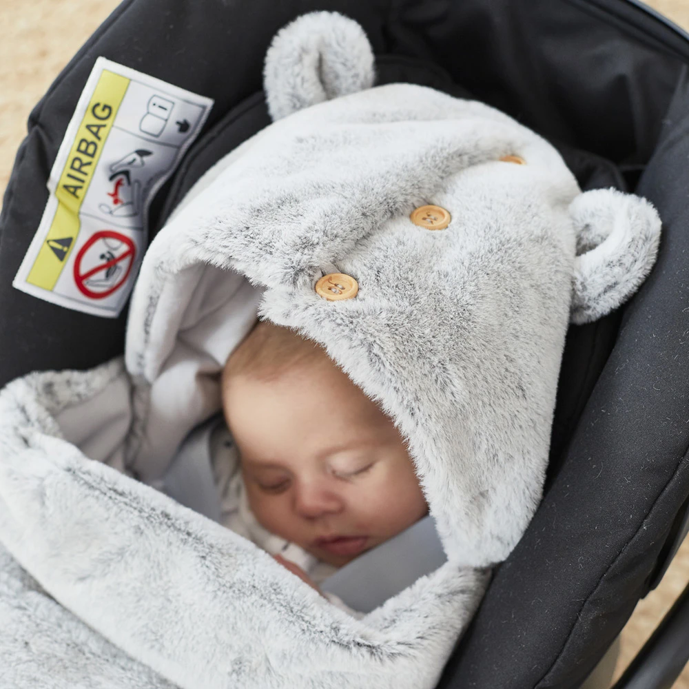 Nid D'ange Gris Clair Fausse Fourrure – Image 7