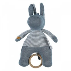 Peluche Mini Musical Coton Bio Paco Bleu