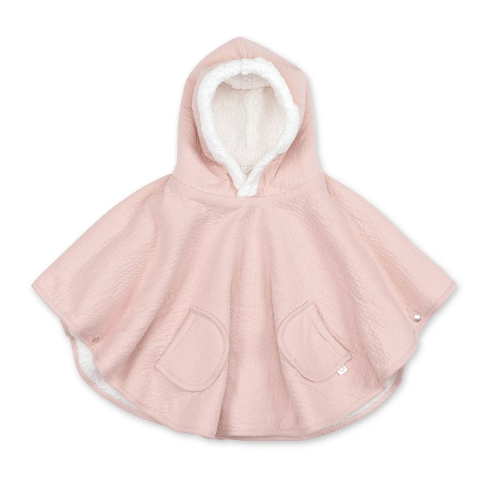 Poncho Pour Siège Auto Teddy Et Gaze De Coton Cadum Rose