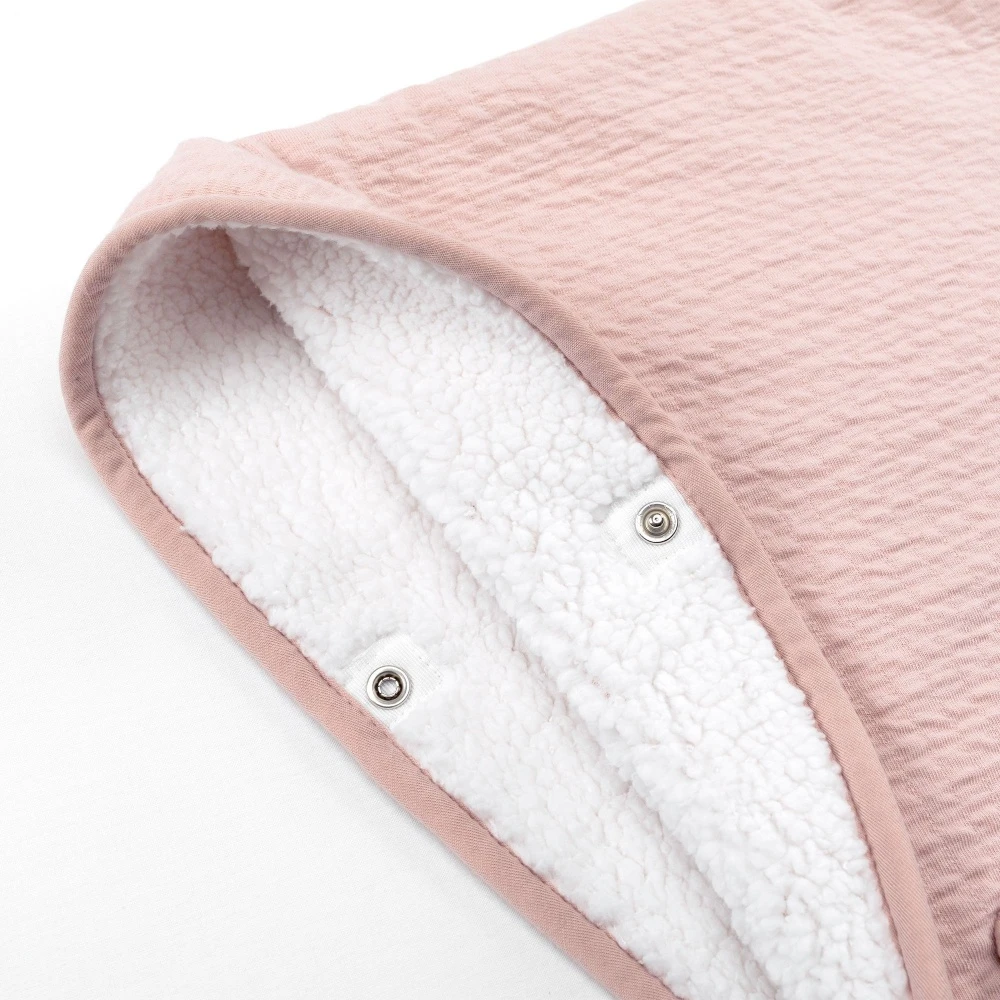 Poncho Pour Siège Auto Teddy Et Gaze De Coton Cadum Rose – Image 4