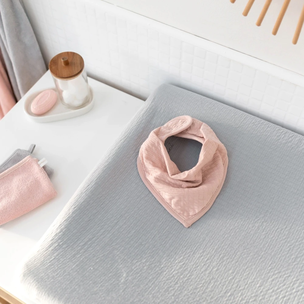 Bavoir Bandana Cadum Rose Clair – Image 2