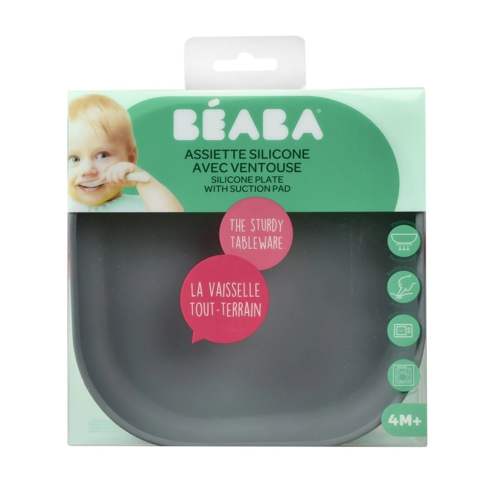 Beaba Assiette Silicone à Ventouse Minéral – Image 2