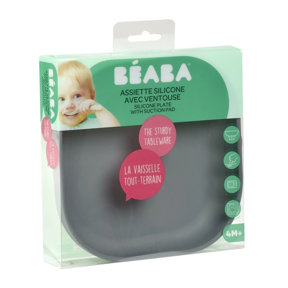 Beaba Assiette Silicone à Ventouse Minéral – Image 3