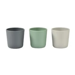 Beaba Lot De 3 Verres En Silicone Grey / Sage / Velvet