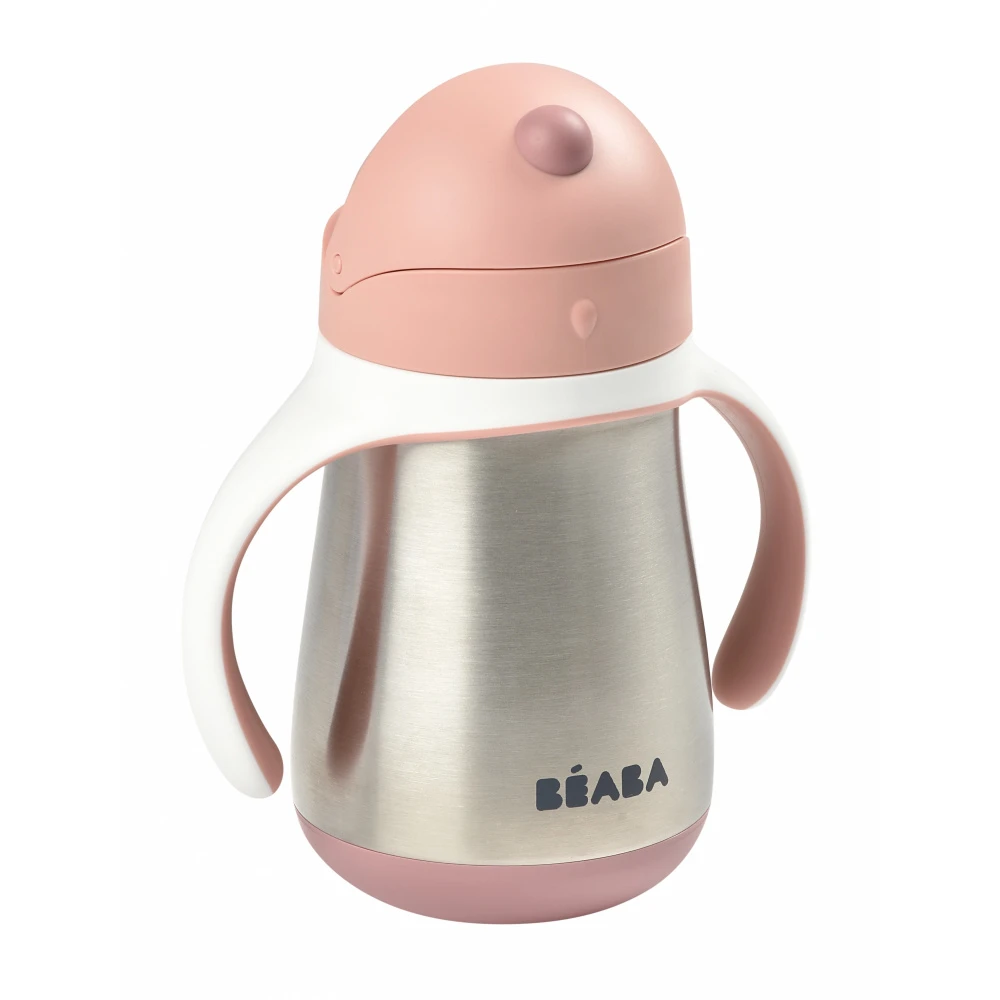 Beaba Tasse Paille Inox 250 Ml - Old Pink – Image 3