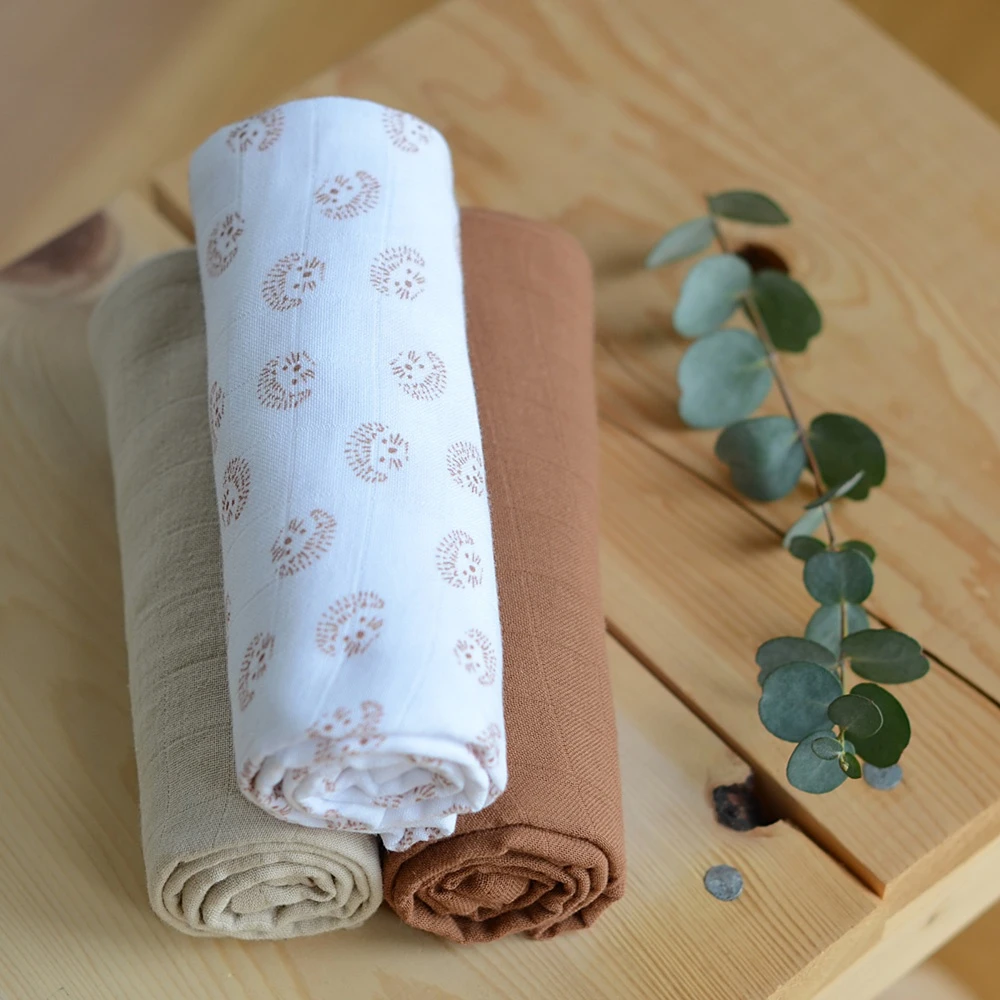 Beaba Lot De 3 Langes 70 X 70 Cm Hérisson – Image 4