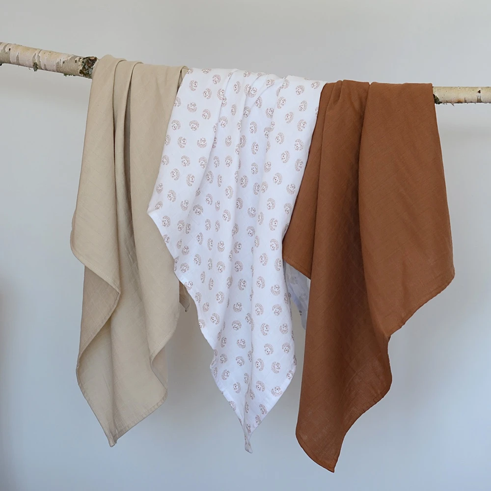 Beaba Lot De 3 Langes 70 X 70 Cm Hérisson – Image 5