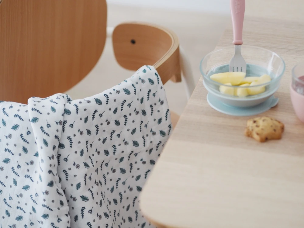 Beaba Lot De 2 Langes 120cm Vieux Rose / Campagne Florale – Image 3