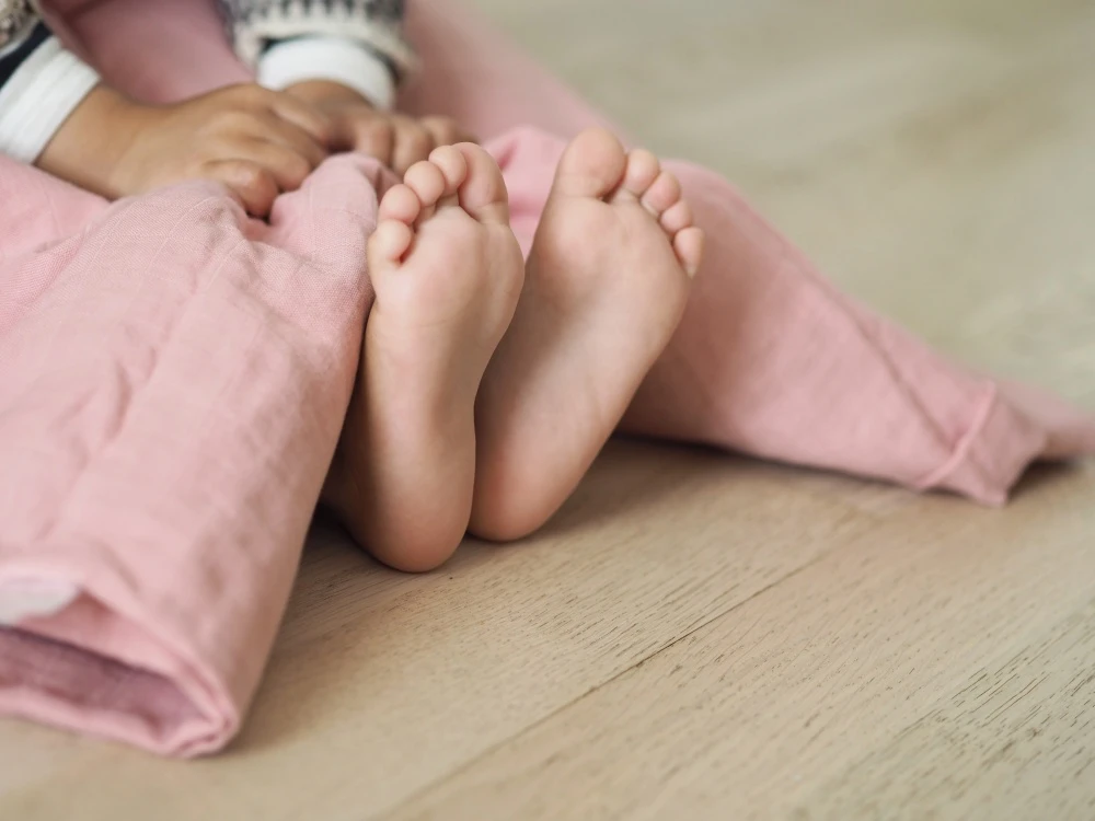 Beaba Lot De 2 Langes 120cm Vieux Rose / Campagne Florale – Image 4