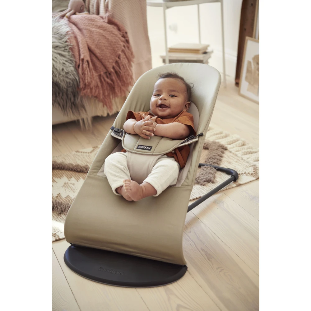 Babybjorn Transat Bébé Balance Soft Coton Beige Et Kaki – Image 2
