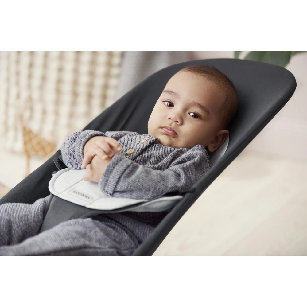 Babybjorn Transat Bébé Balance Soft Coton Et Jersey Gris Foncé Et Gris – Image 4