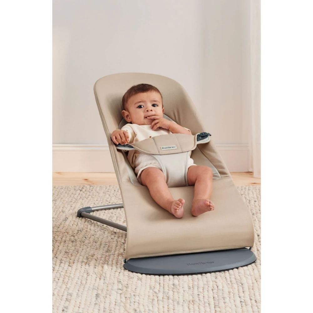 Babybjorn Transat Bébé Balance Coton Beige Et Kaki – Image 2