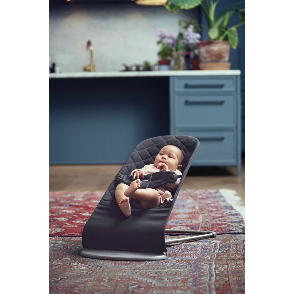 Babybjorn Transat Bébé Bliss Coton Matelassé Noir – Image 3