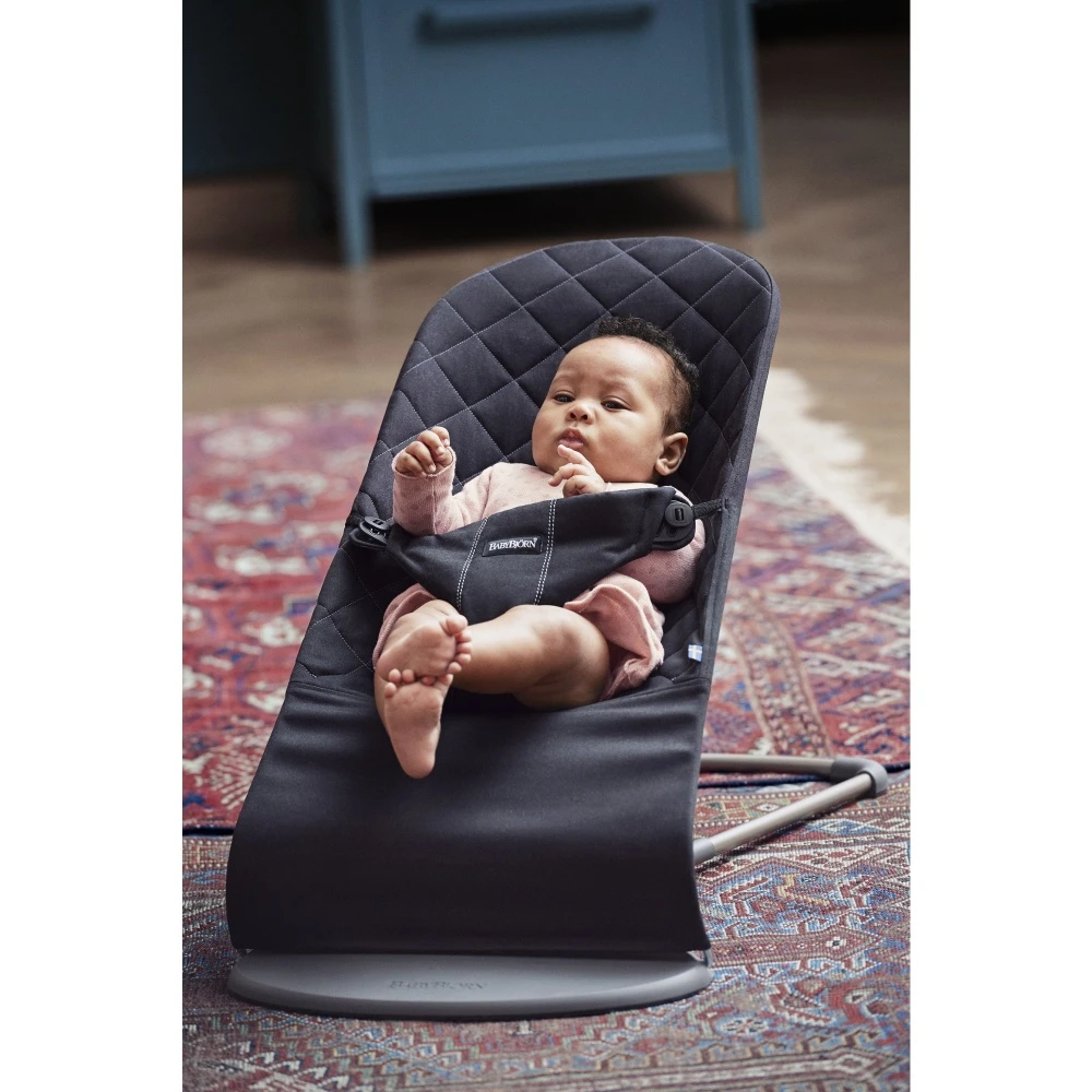 Babybjorn Transat Bébé Bliss Coton Matelassé Noir – Image 4