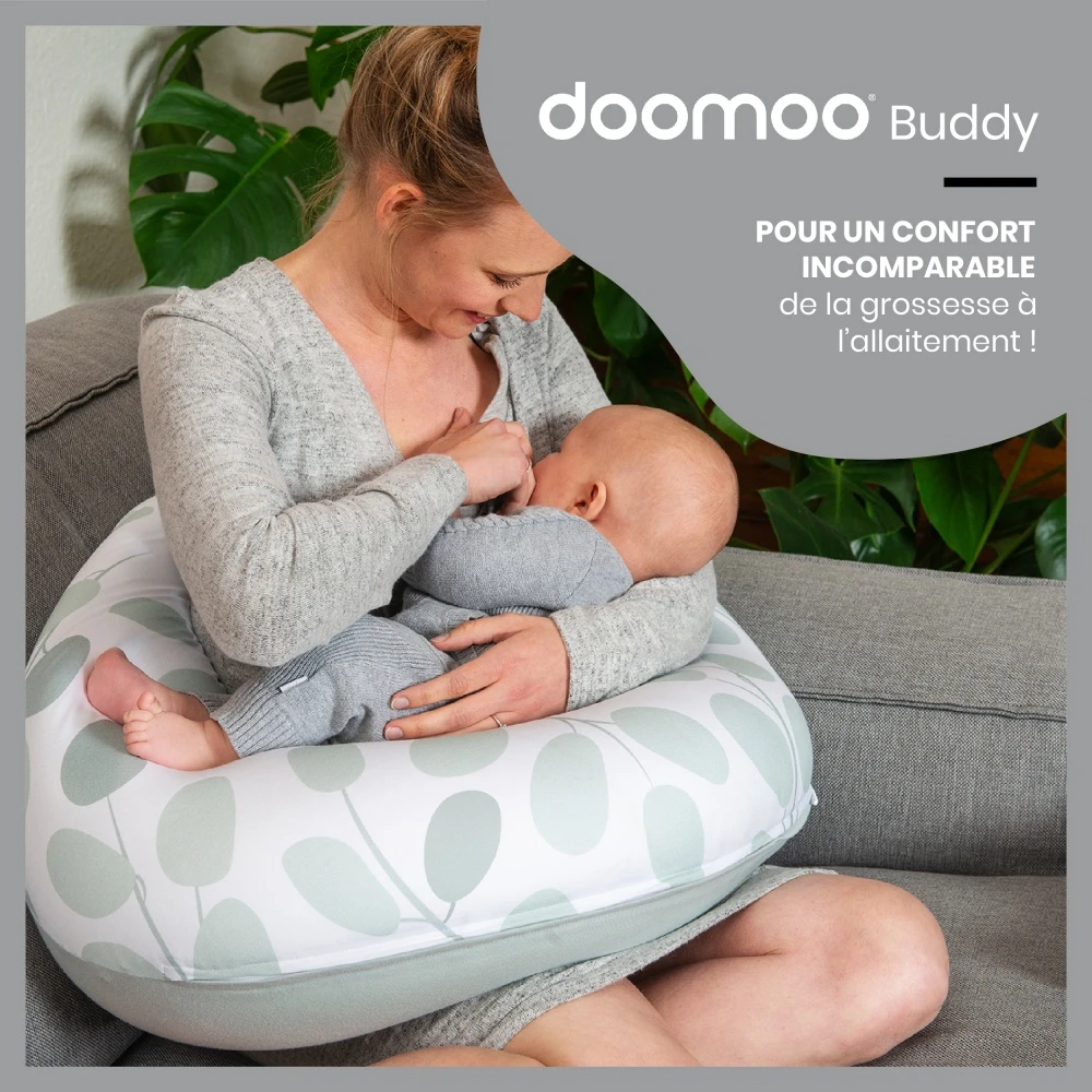 BabyMoov Coussin De Maternité Doomoo Buddy Leaves Aquagreen – Image 3