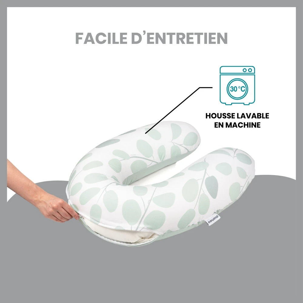 BabyMoov Coussin De Maternité Doomoo Buddy Leaves Aquagreen – Image 7