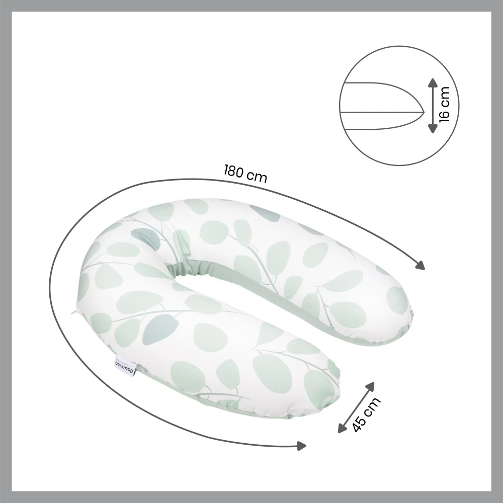 BabyMoov Coussin De Maternité Doomoo Buddy Leaves Aquagreen – Image 8