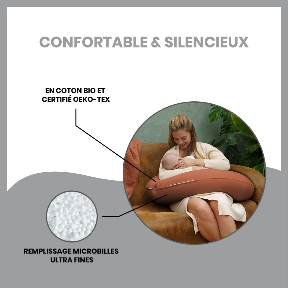 BabyMoov Coussin De Maternité Doomoo Tetra Terracotta – Image 7