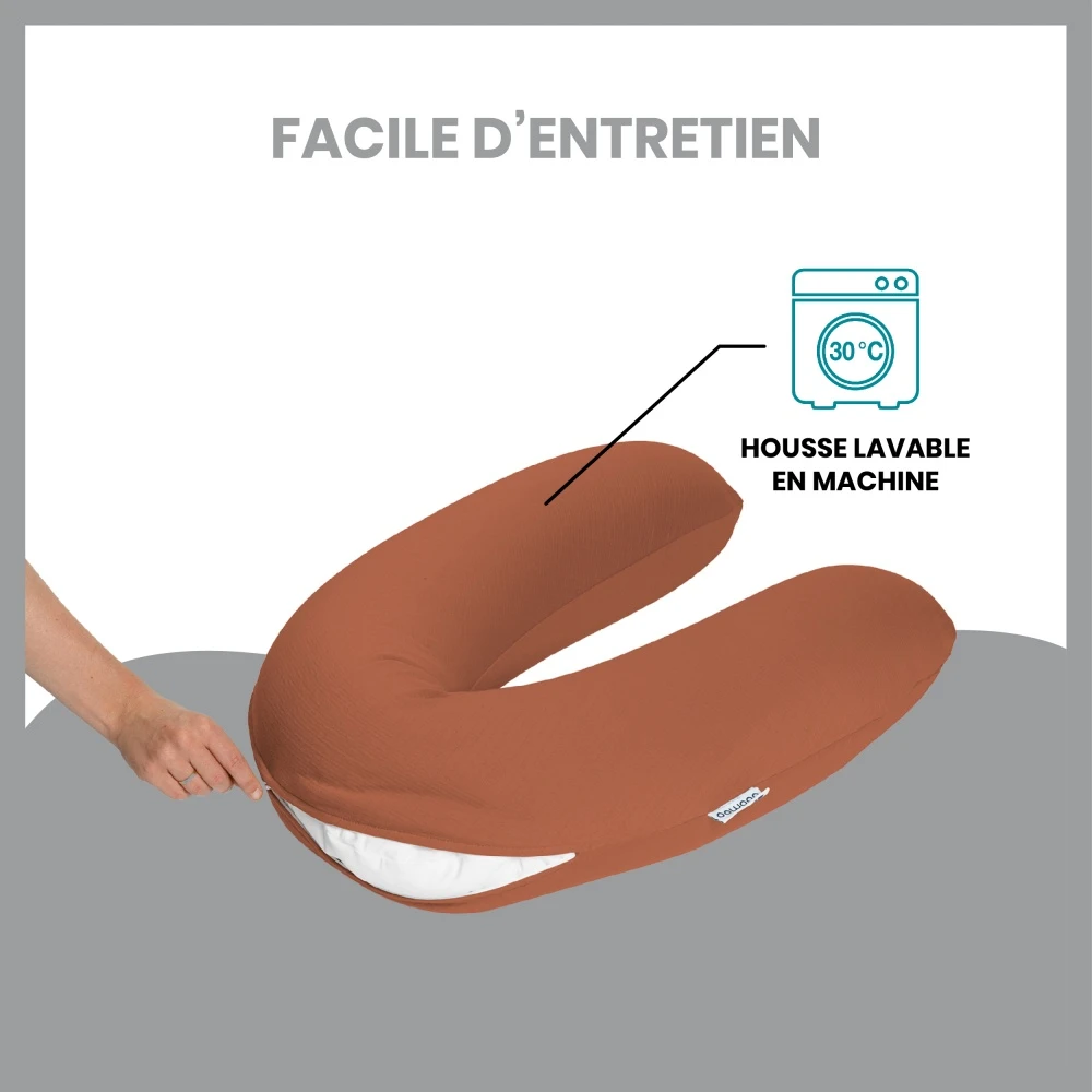 BabyMoov Coussin De Maternité Doomoo Tetra Terracotta – Image 8