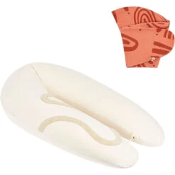 BabyMoov Pack Coussin D'allaitement B.love écru + Housse Terracotta