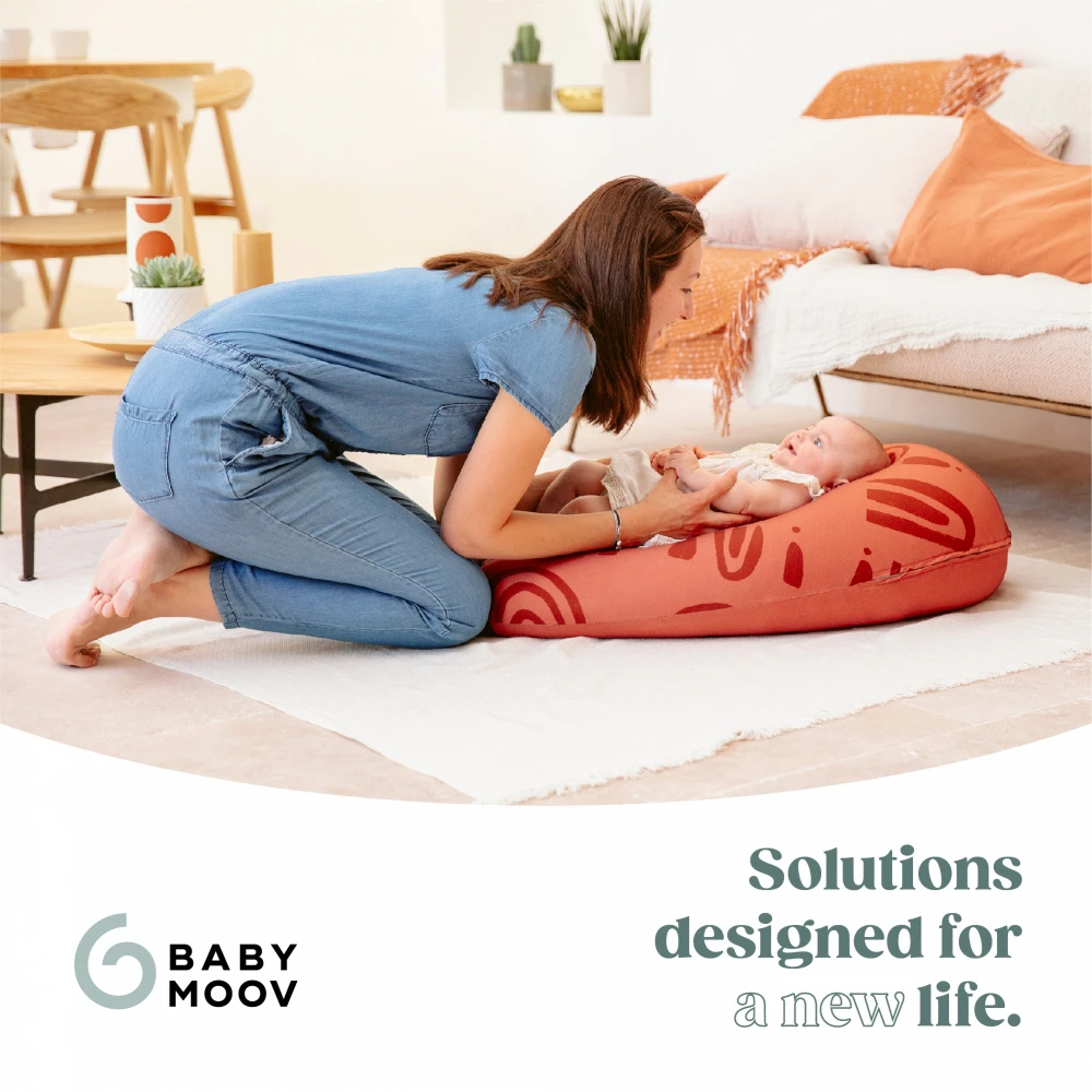 BabyMoov Pack Coussin D'allaitement B.love écru + Housse Terracotta – Image 9