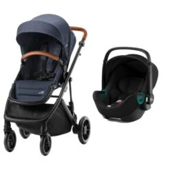 Britax Pack Poussette Duo Strider M + Coque Baby-safe 3 I-size - Black & Blue