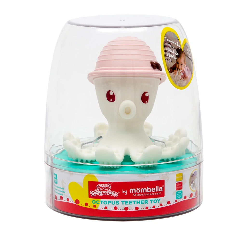 Jouet De Dentition Bonnie La Pieuvre Rose Pâle – Image 2