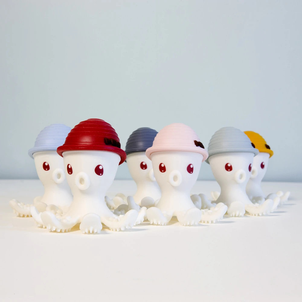 Jouet De Dentition Bonnie La Pieuvre Rose Pâle – Image 3