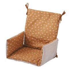 Candide Coussin De Chaise Coton Camel / Rayé