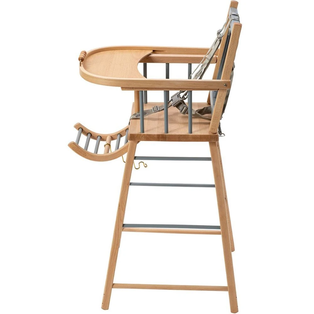 Chaise Haute En Bois André Hybride Bleu Gris – Image 5