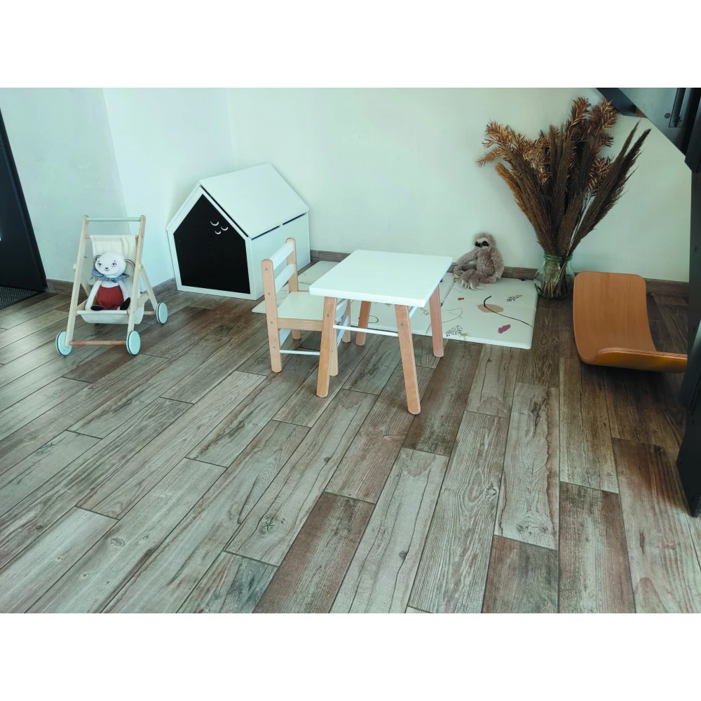 Petite Table Enfant Gabriel Hybride Bleu Gris – Image 13