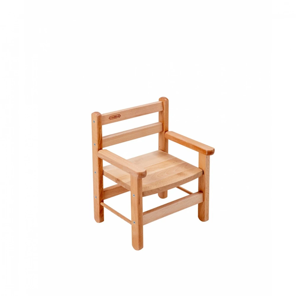 Petit Fauteuil Enfant Avec Accoudoirs Juliette Vernis Naturel – Image 3
