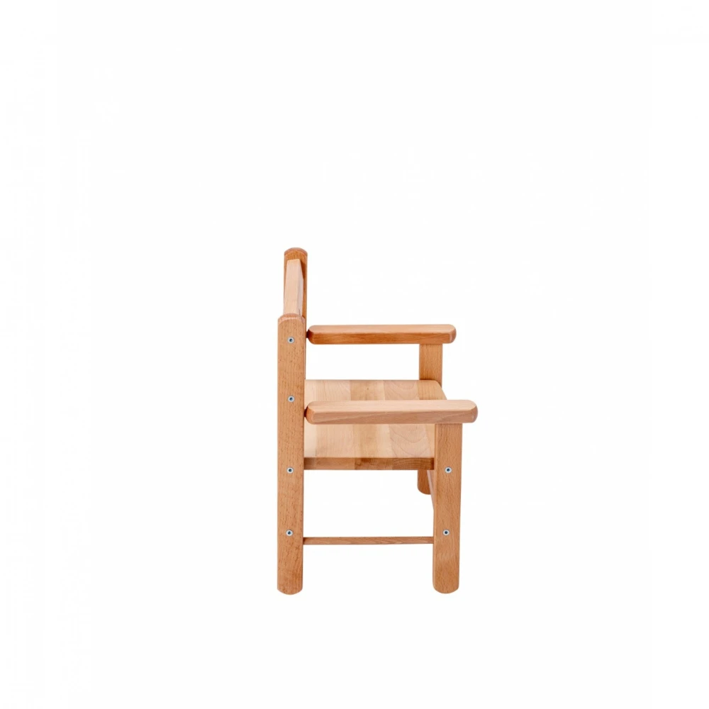 Petit Fauteuil Enfant Avec Accoudoirs Juliette Vernis Naturel – Image 4